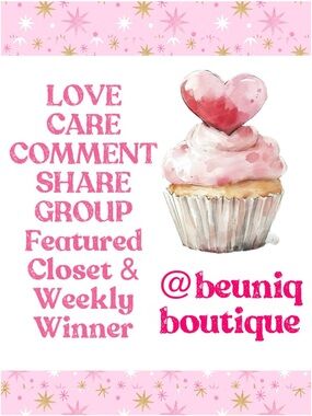 CONGRATS to this week’s featured closet & weekly giveaway winner @beuniqboutique